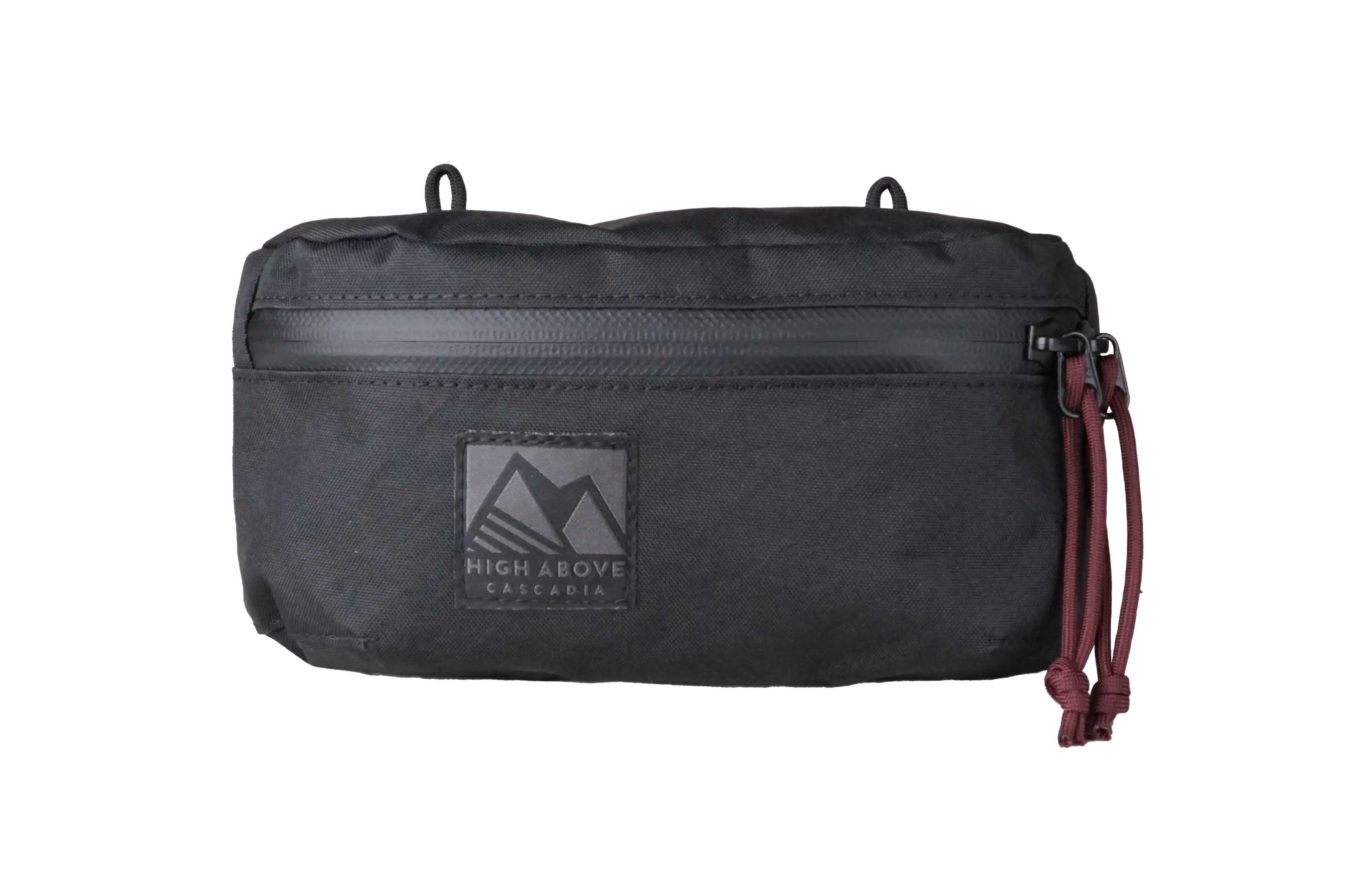 High Above Rad Pack Hip Pack Front View Black