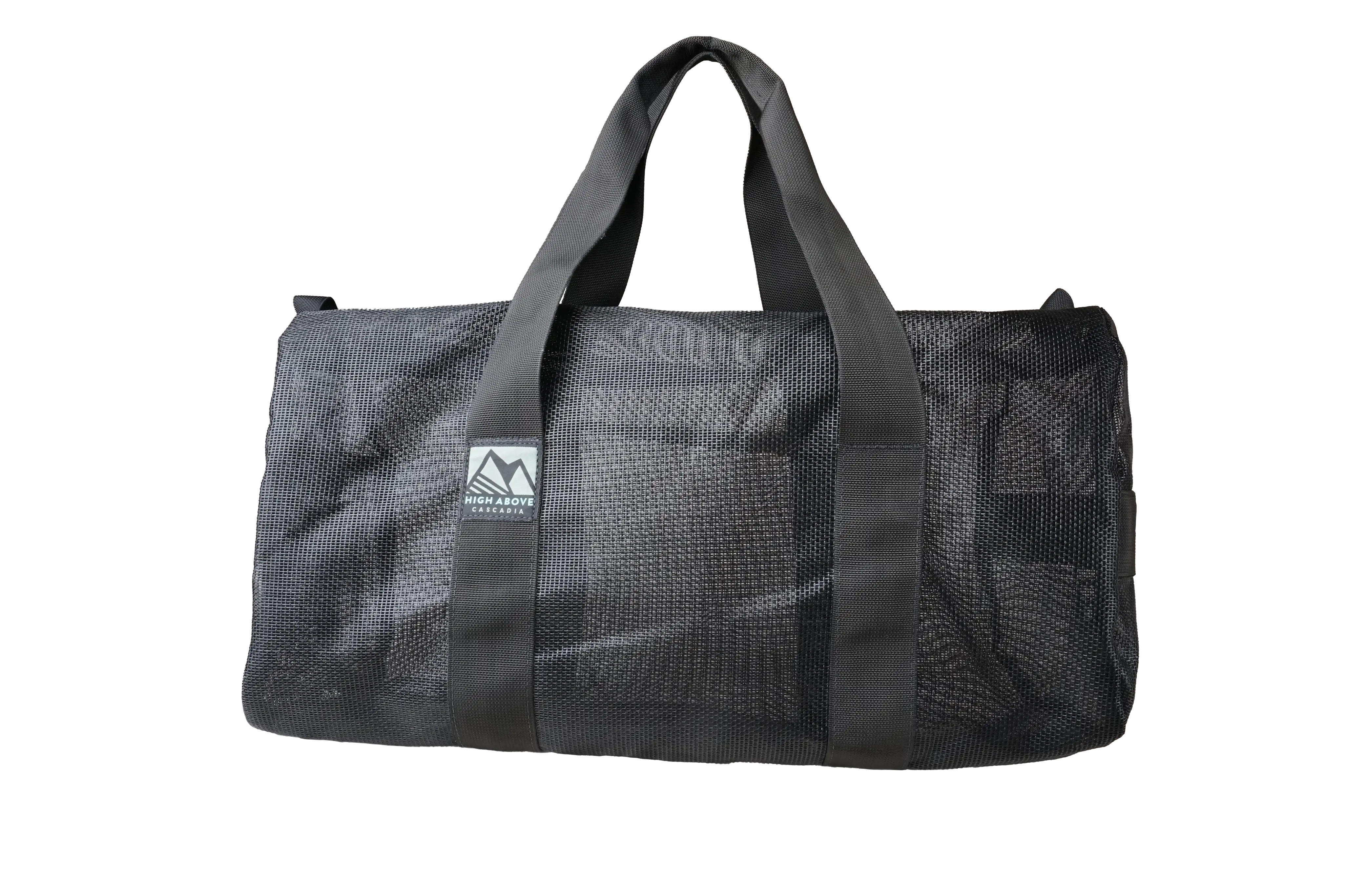 High Above Lost Lake Duffel Bag Side View Black