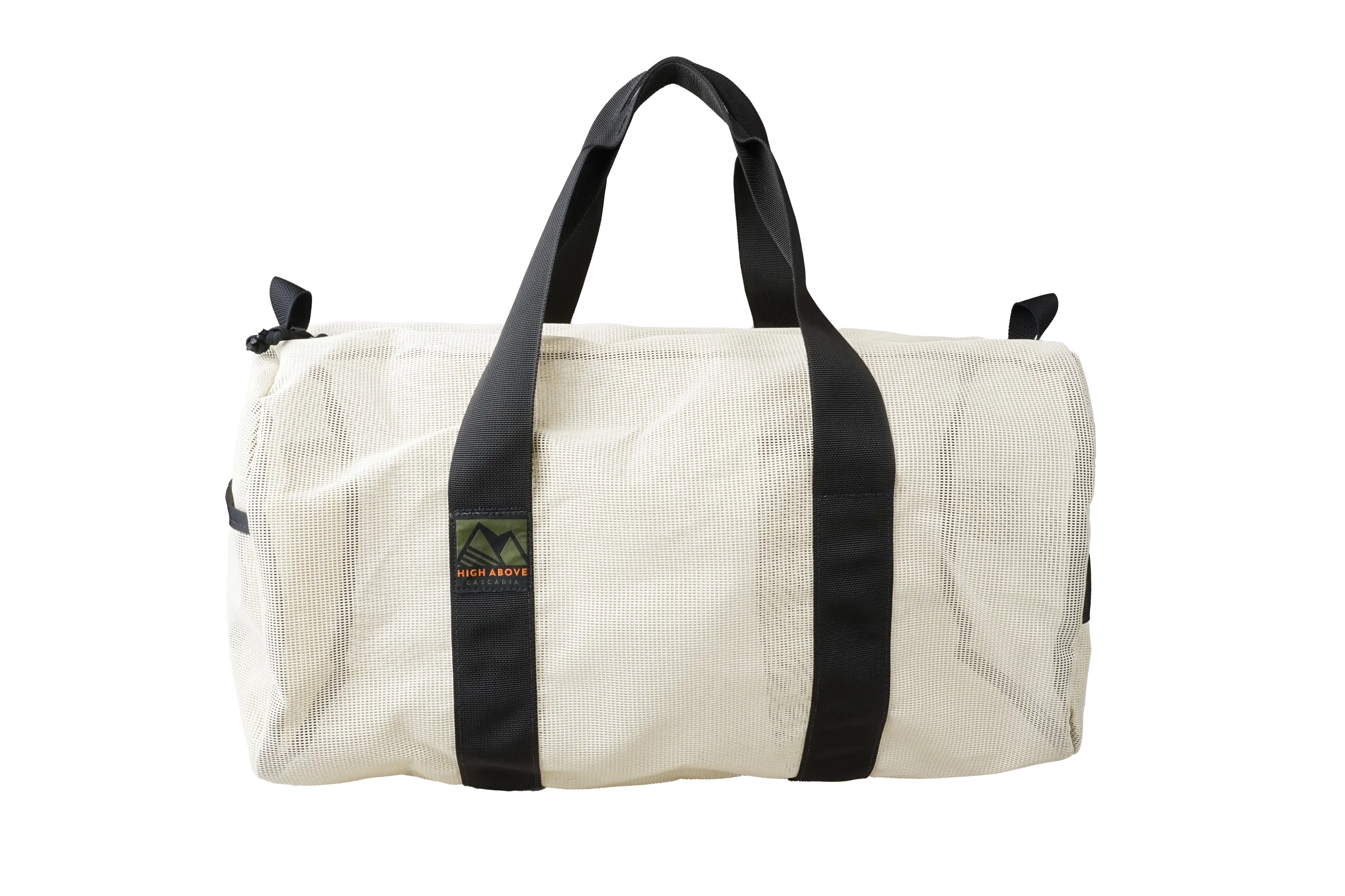 High Above Lost Lake Duffel Bag Side View Almond