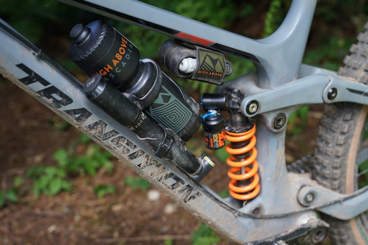 High Above Apollo Tube Plate mounted on mountain bike.