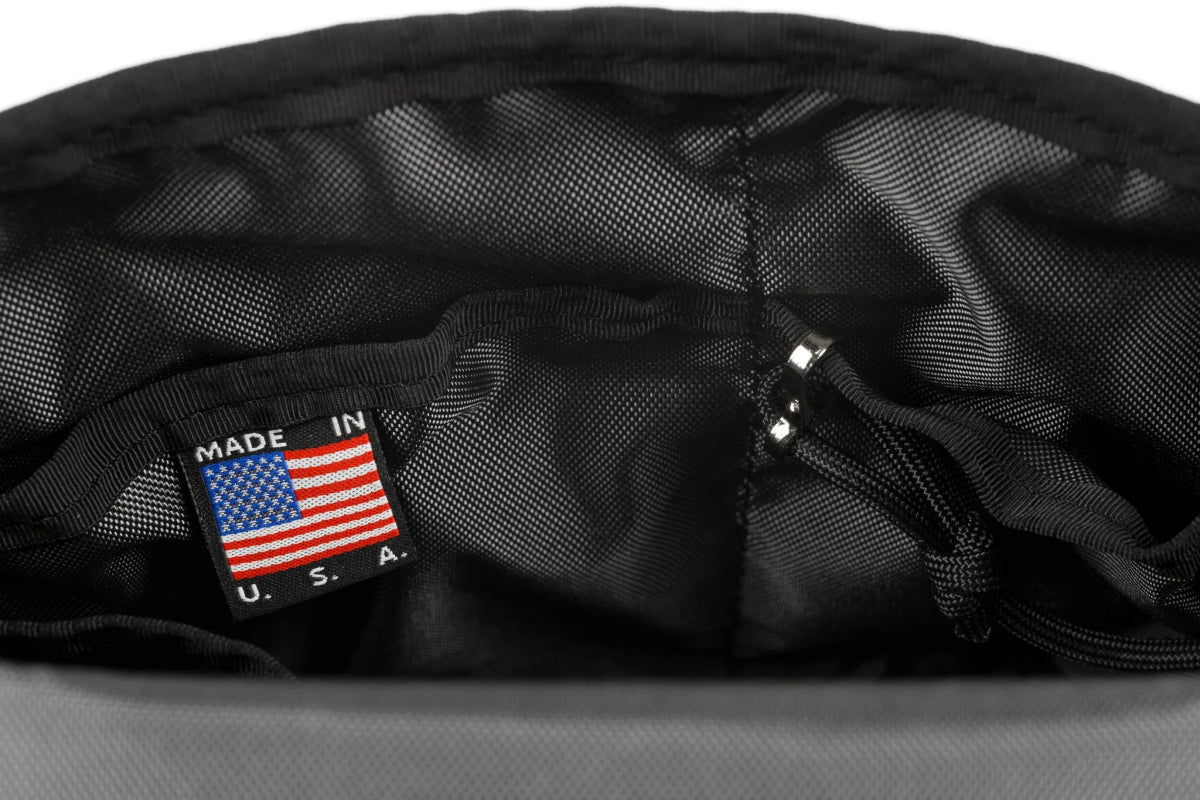 Inside of High Above Hip Pack showing Made in USA label