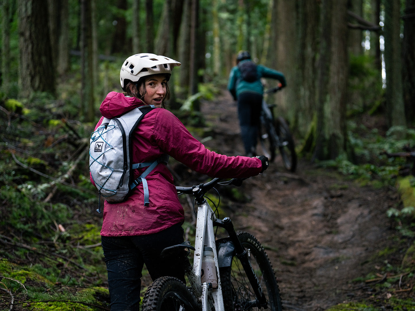Two mountain bikers