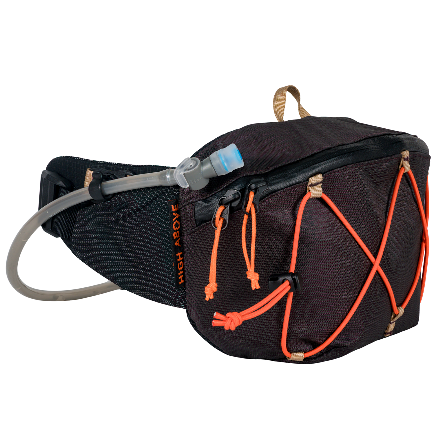 High Above Cascadia 4L Hydration Hip Pack side view | Maroon #maroon