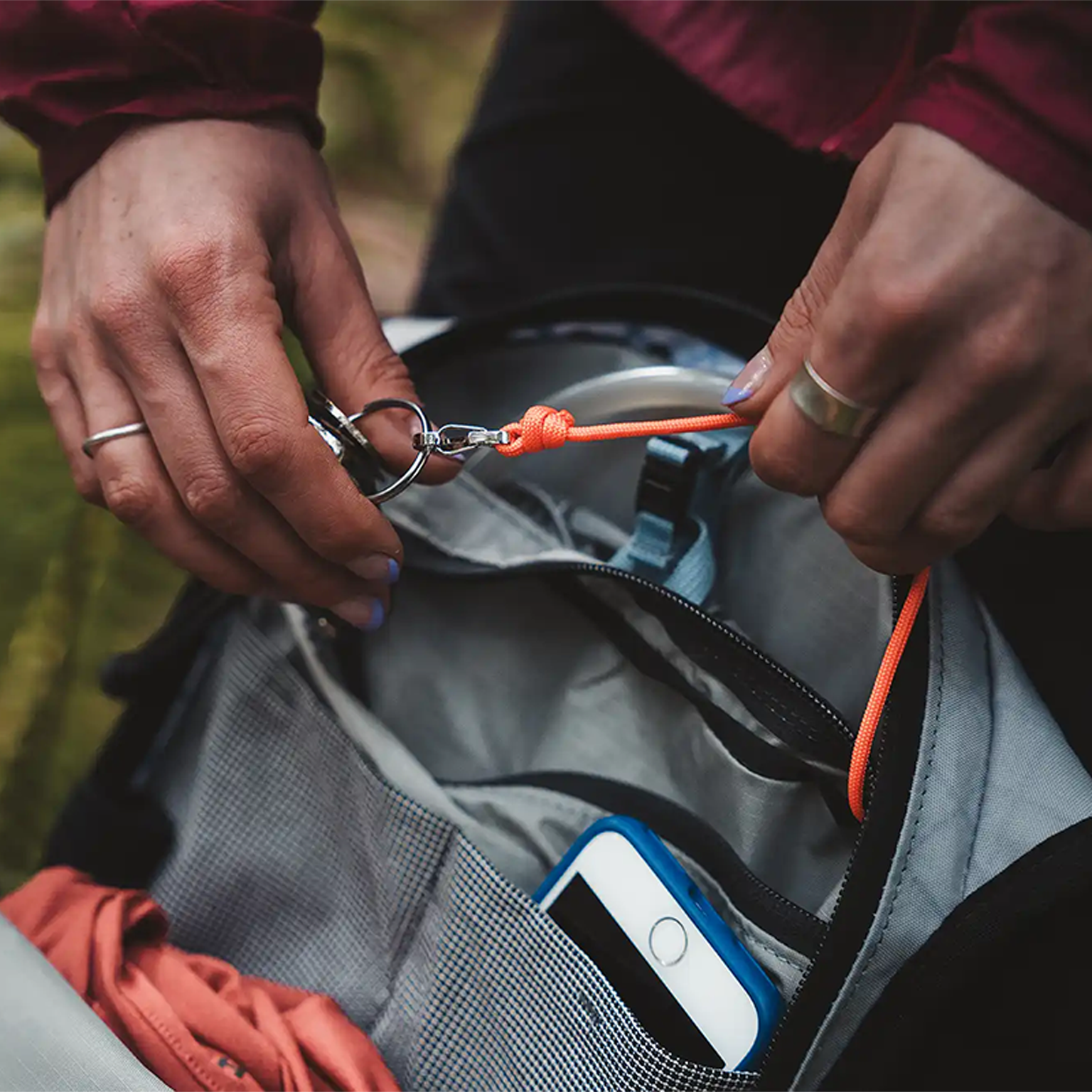High Above Supernatural Mountain Biking Pack key chain pocket