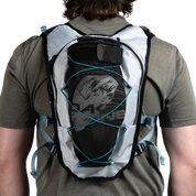 High Above Supernatural Mountain Biking Pack back holding mountain biking knee pads