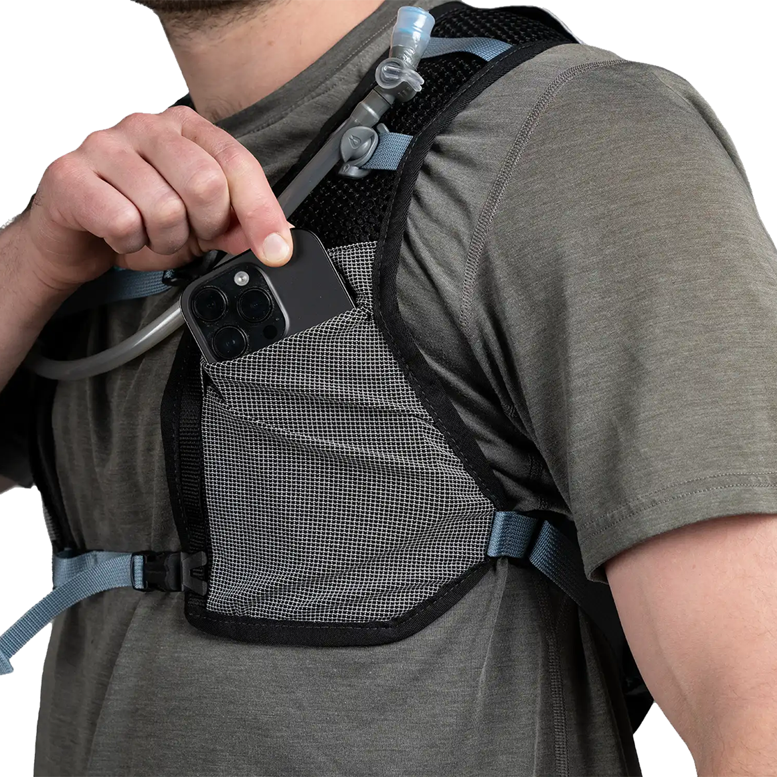 High Above Supernatural Mountain Biking Pack front left phone chest pocket