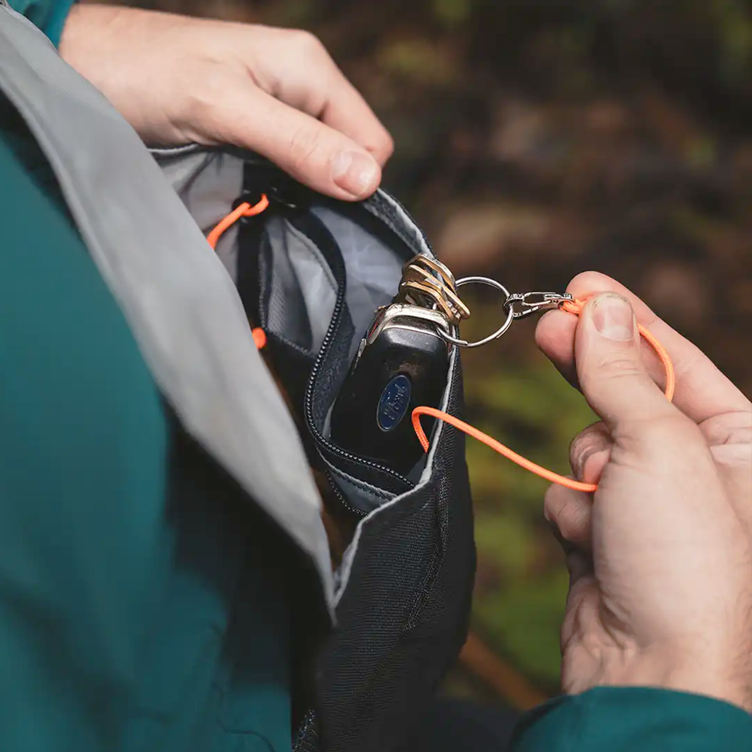 High Above Venture 3D Hip Pack Three Quarter View of key chain